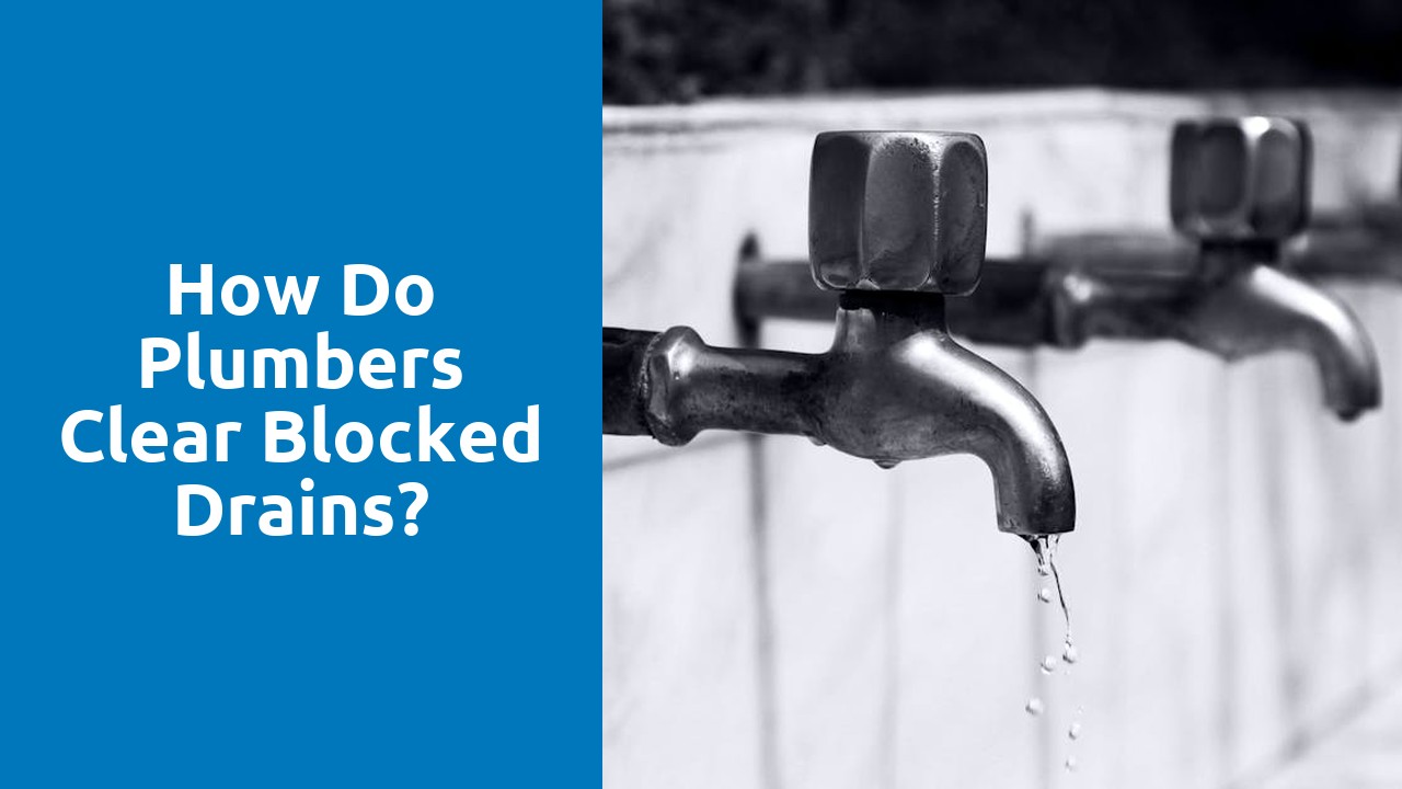 How do plumbers clear blocked drains?