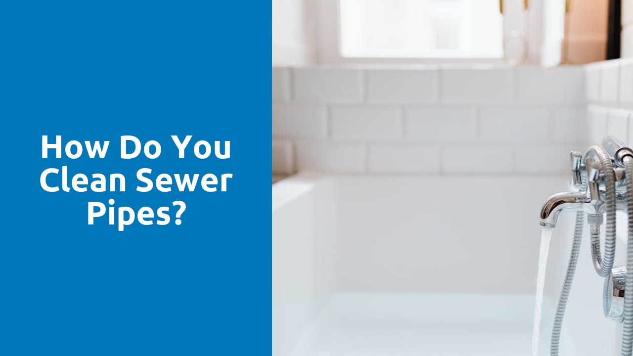How do you clean sewer pipes?