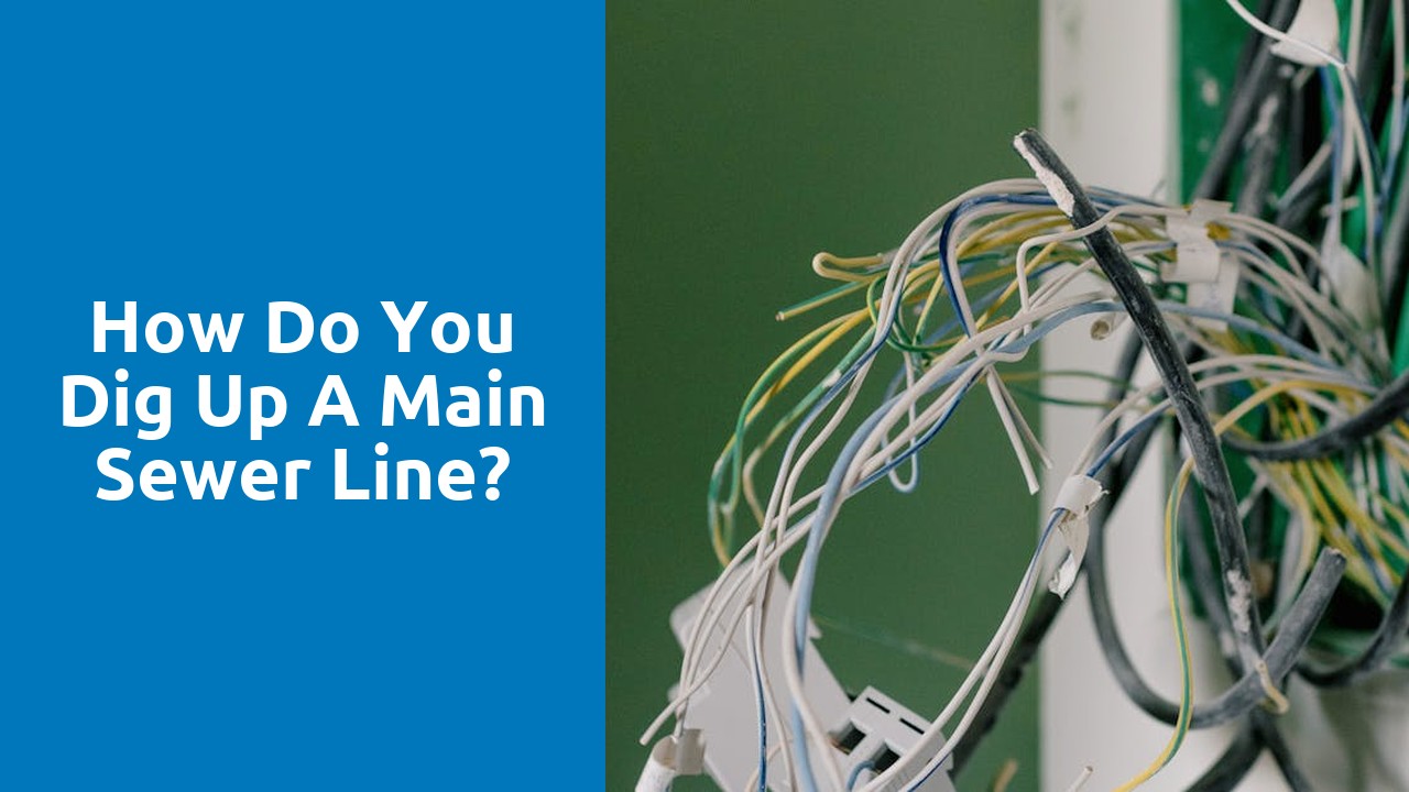 How do you dig up a main sewer line?