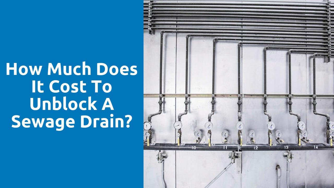 How much does it cost to unblock a sewage drain?