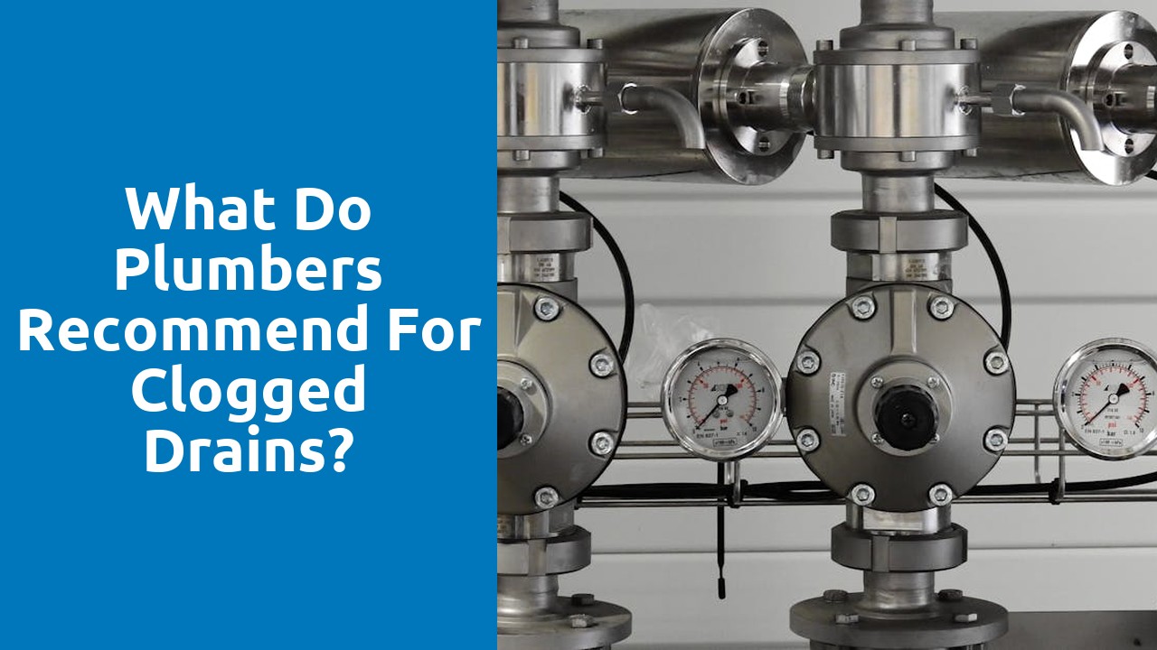 What do plumbers recommend for clogged drains?