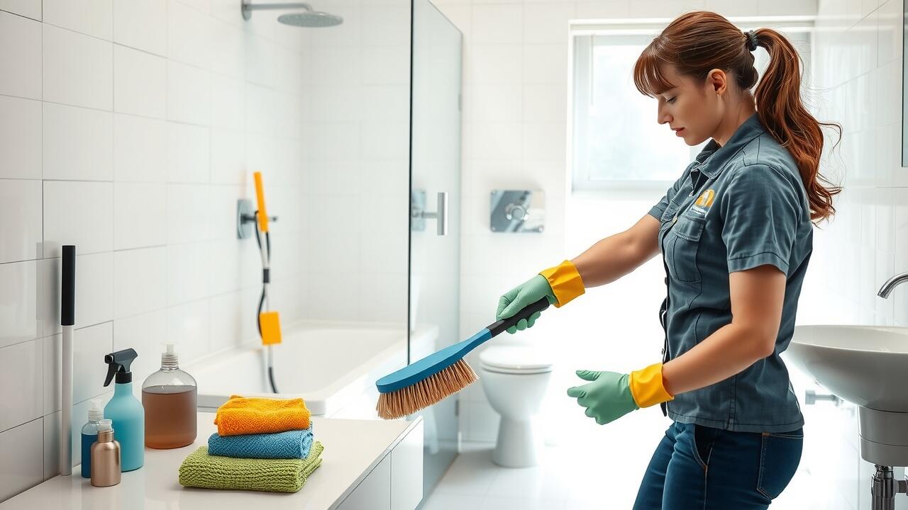 What do housekeepers use to clean bathrooms?