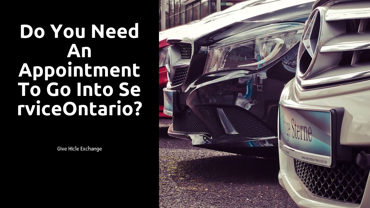 Do you need an appointment to go into ServiceOntario?