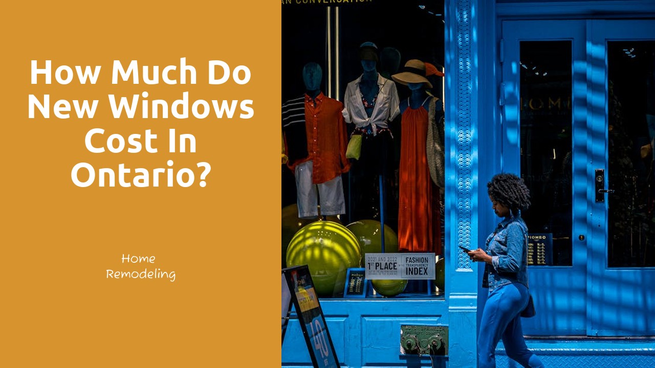 How much do new windows cost in Ontario?