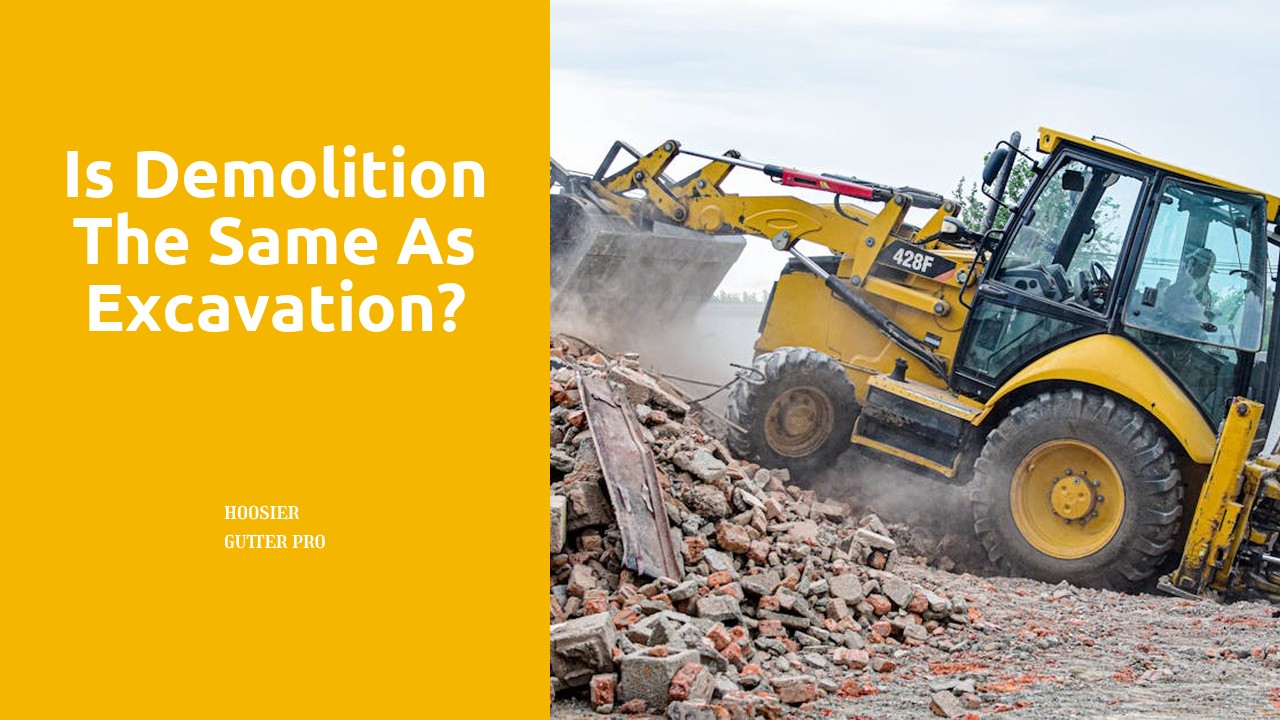 Is demolition the same as excavation?