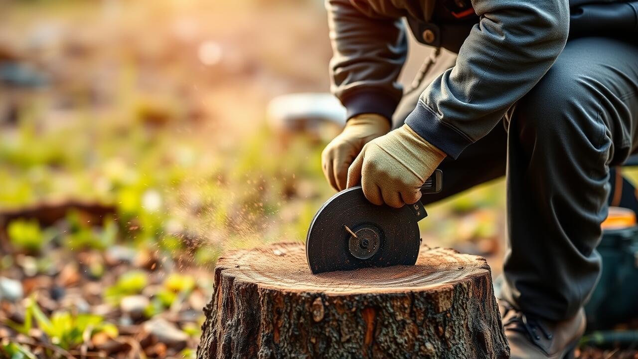 How far down should you grind a stump?