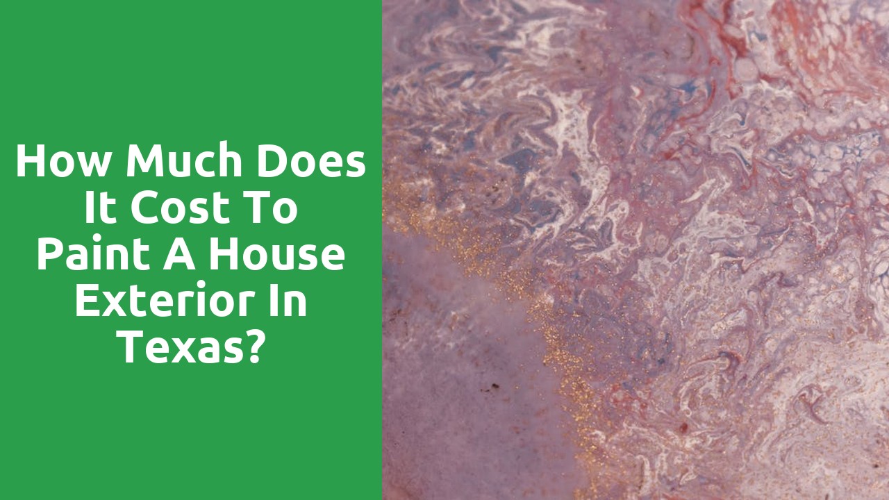 How much does it cost to paint a house exterior in Texas?