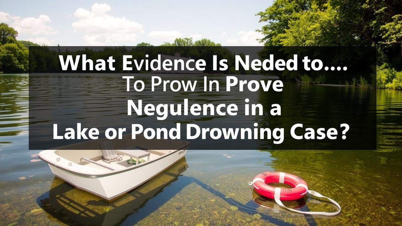 What Evidence Is Needed to Prove Negligence in a Lake or Pond Drowning Case?