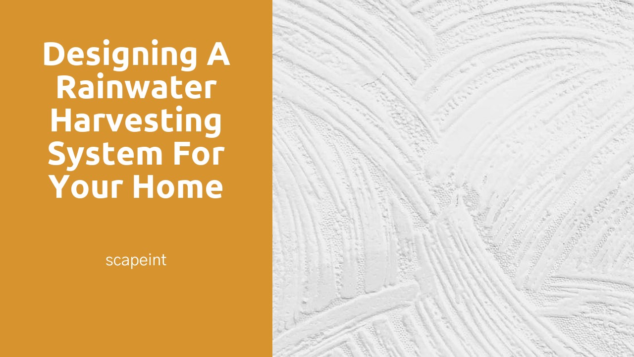 Designing a Rainwater Harvesting System for Your Home