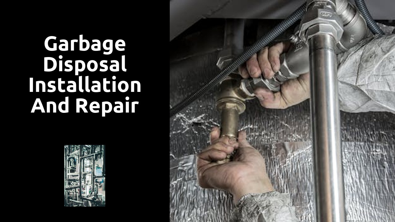 Garbage disposal installation and repair