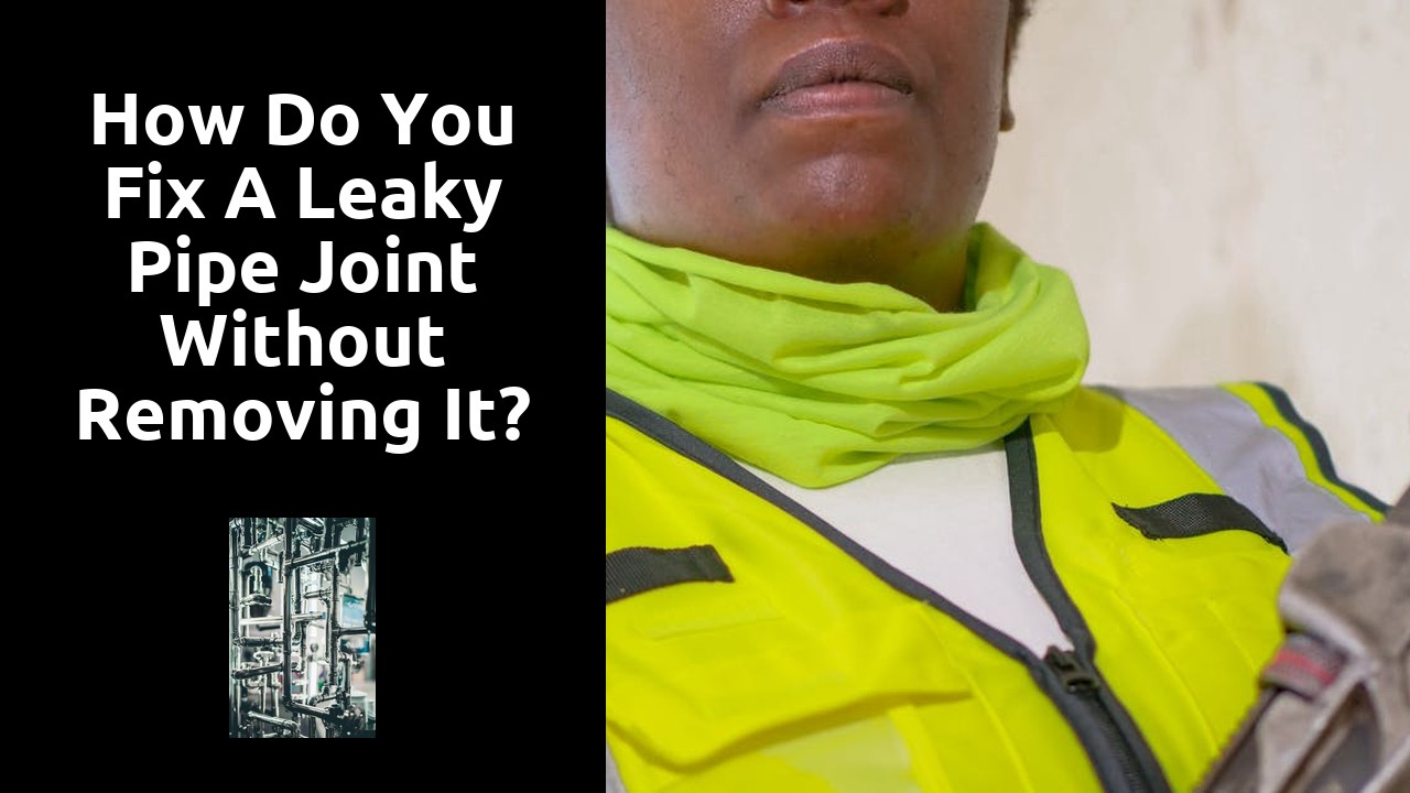 How do you fix a leaky pipe joint without removing it?