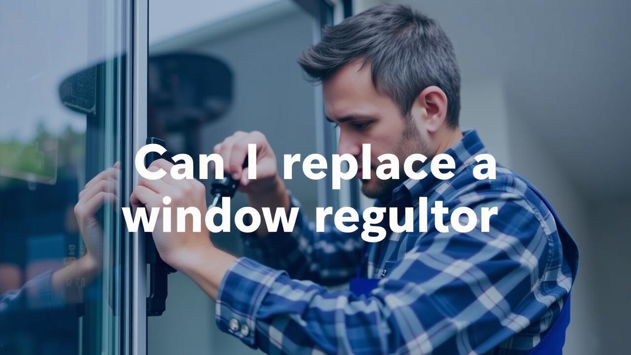 Can I replace a window regulator myself?