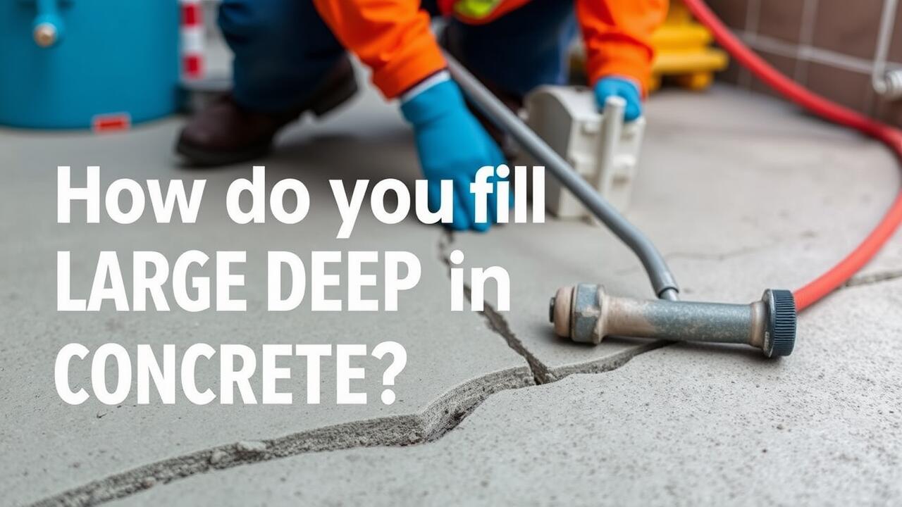 How do you fill large deep cracks in concrete?