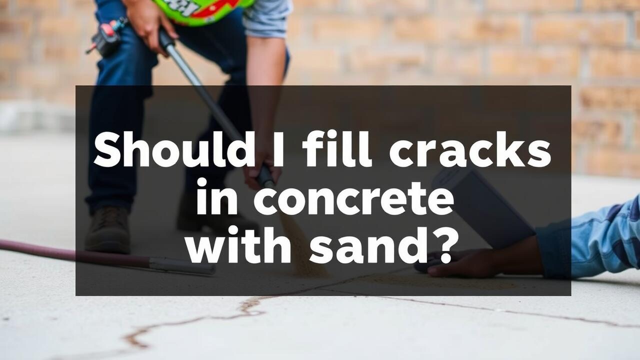 Should I fill cracks in concrete with sand?
