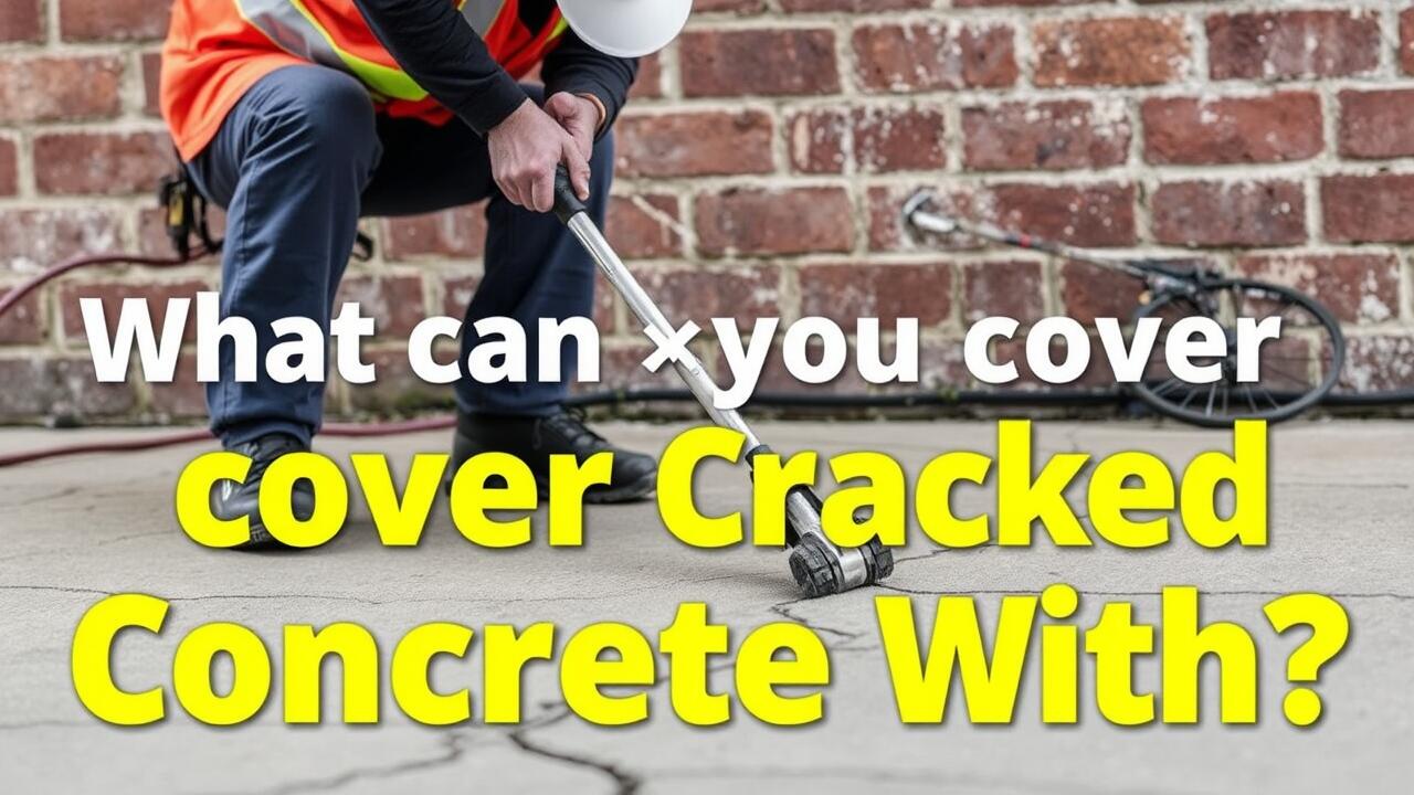 What can you cover cracked concrete with?