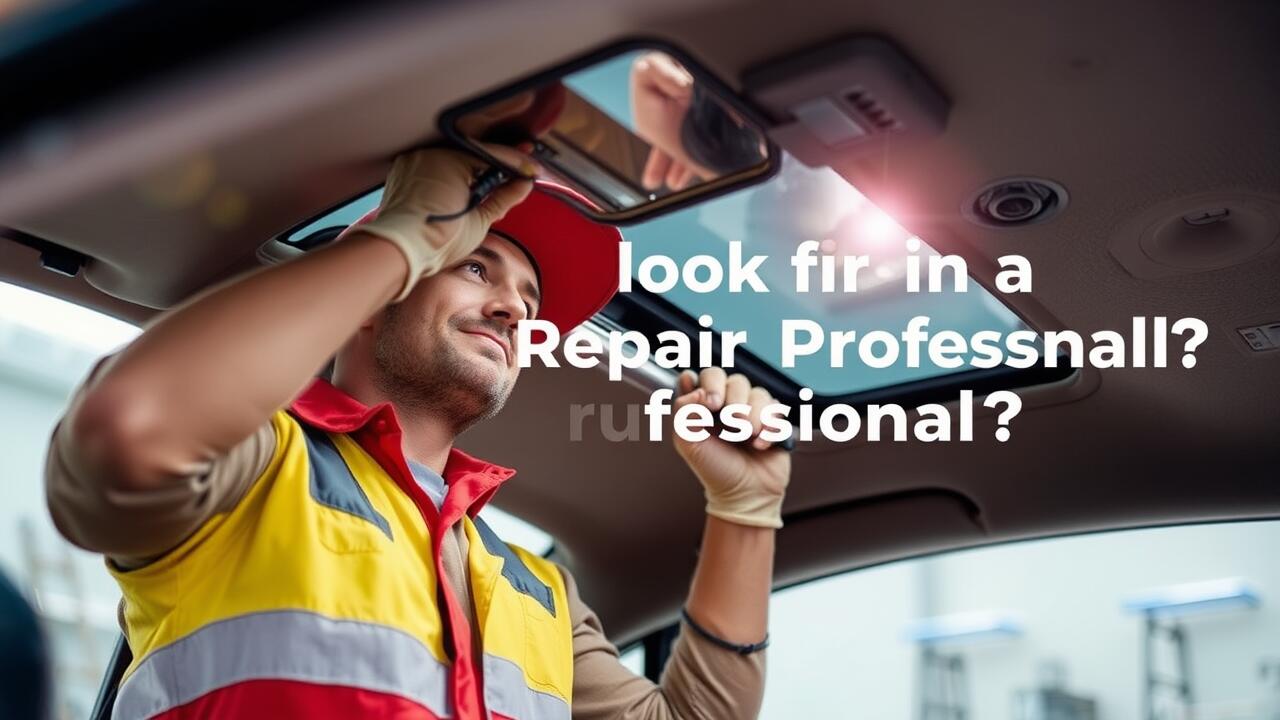 What to look for in a sunroof repair professional?