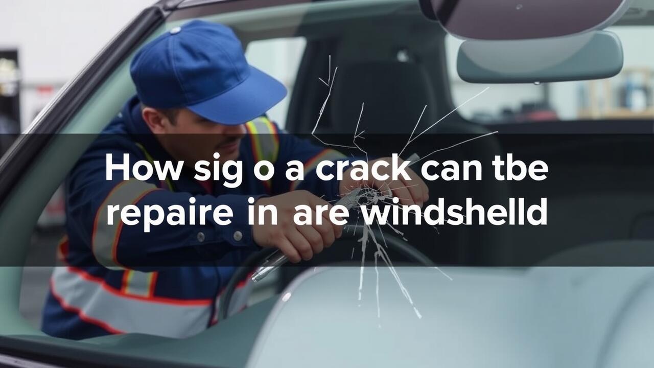 How big of a crack can be repaired in a windscreen?