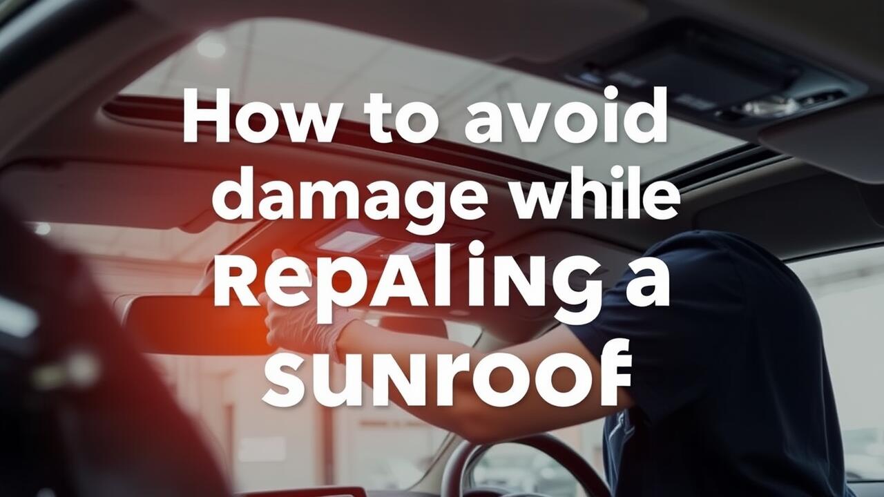 How to avoid damage while repairing a sunroof