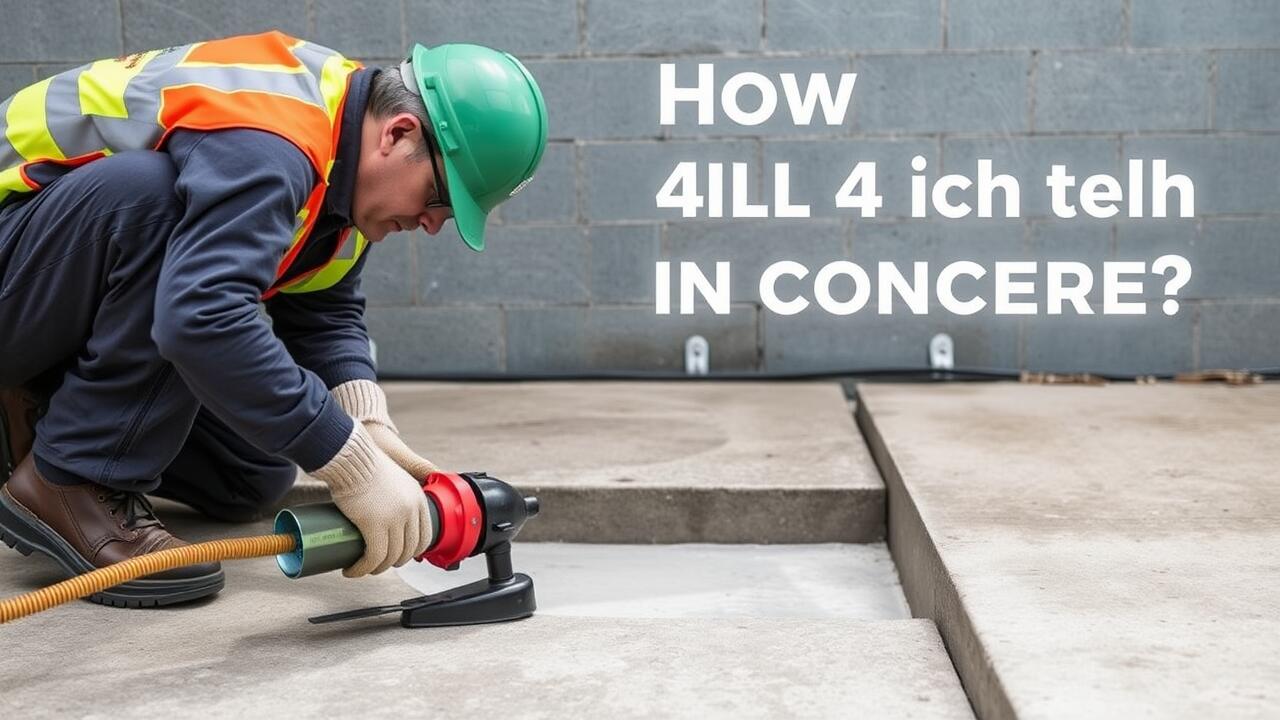 How to fill a 4 inch gap in concrete?