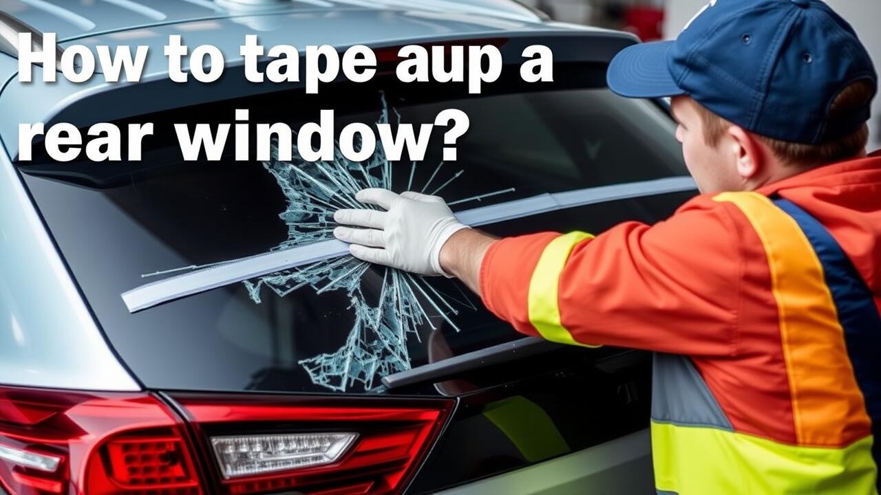 How to tape up a broken rear window?