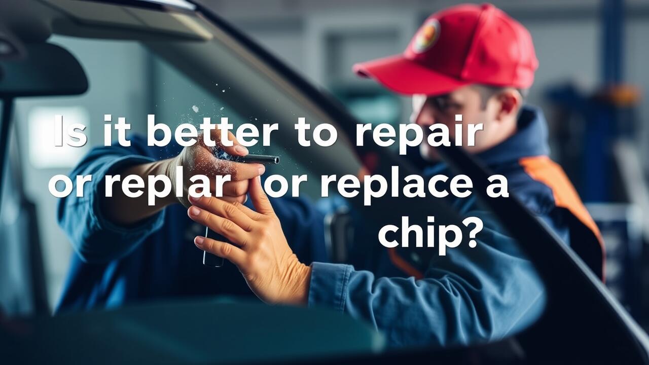 Is it better to repair or replace a windshield chip?