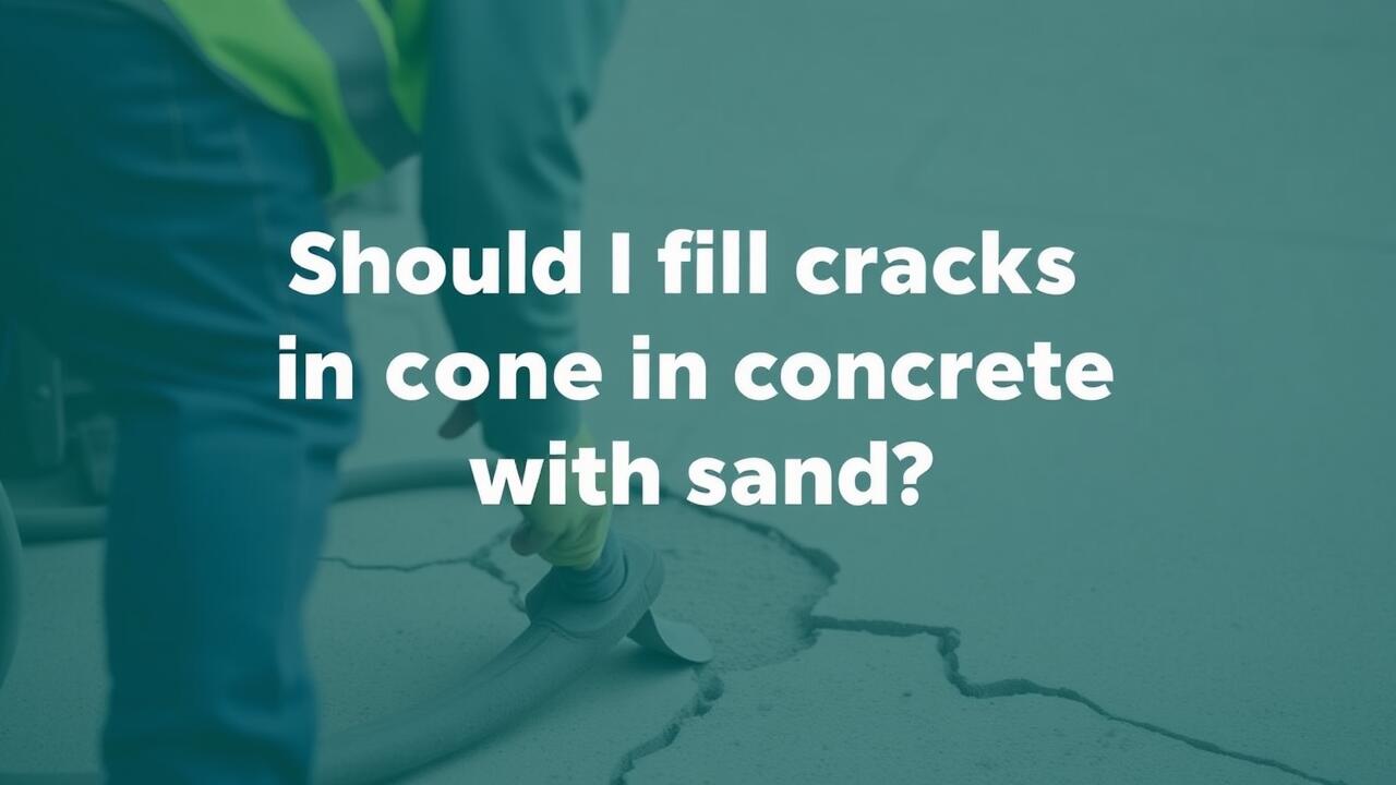 Should I fill cracks in concrete with sand?