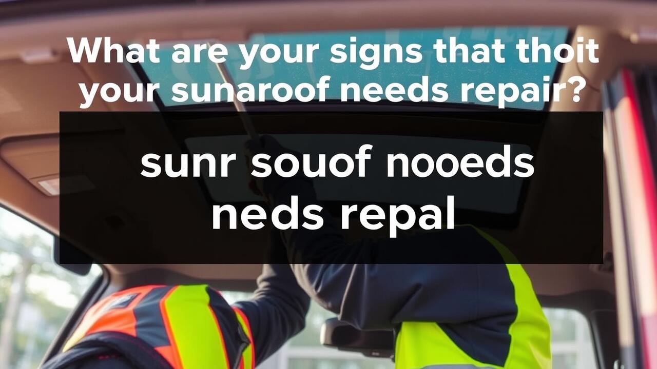 What are the signs that your sunroof needs repair?