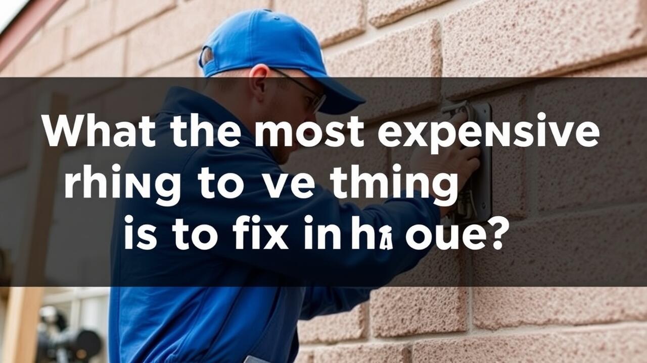 What is the most expensive thing to fix in a house?