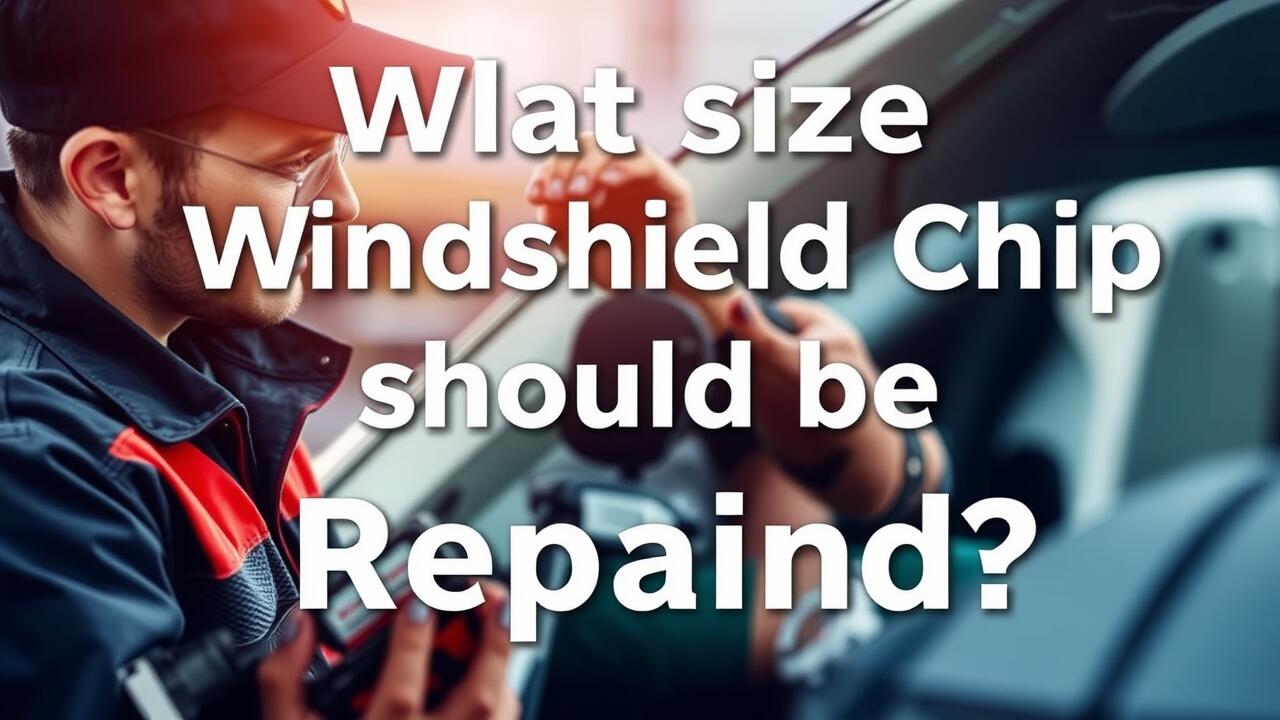 What size windshield chip should be repaired?