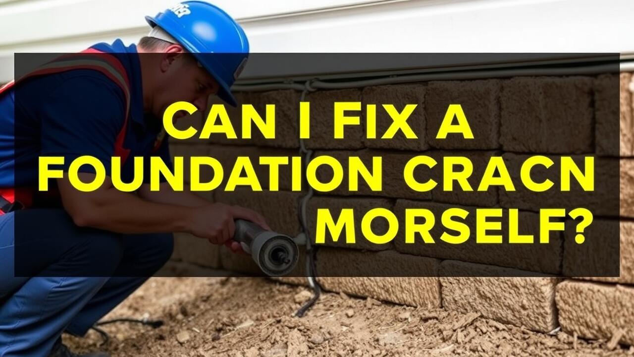 Can I fix a foundation crack myself?