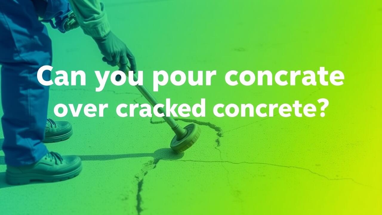 Can you pour concrete over cracked concrete?