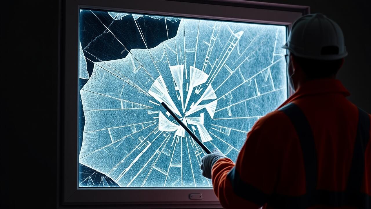 How do you temporarily cover a broken back window?