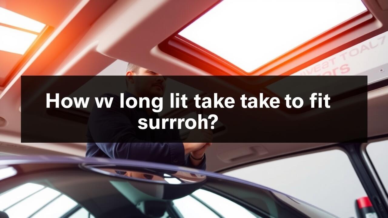 How long does it take to fit a sunroof?