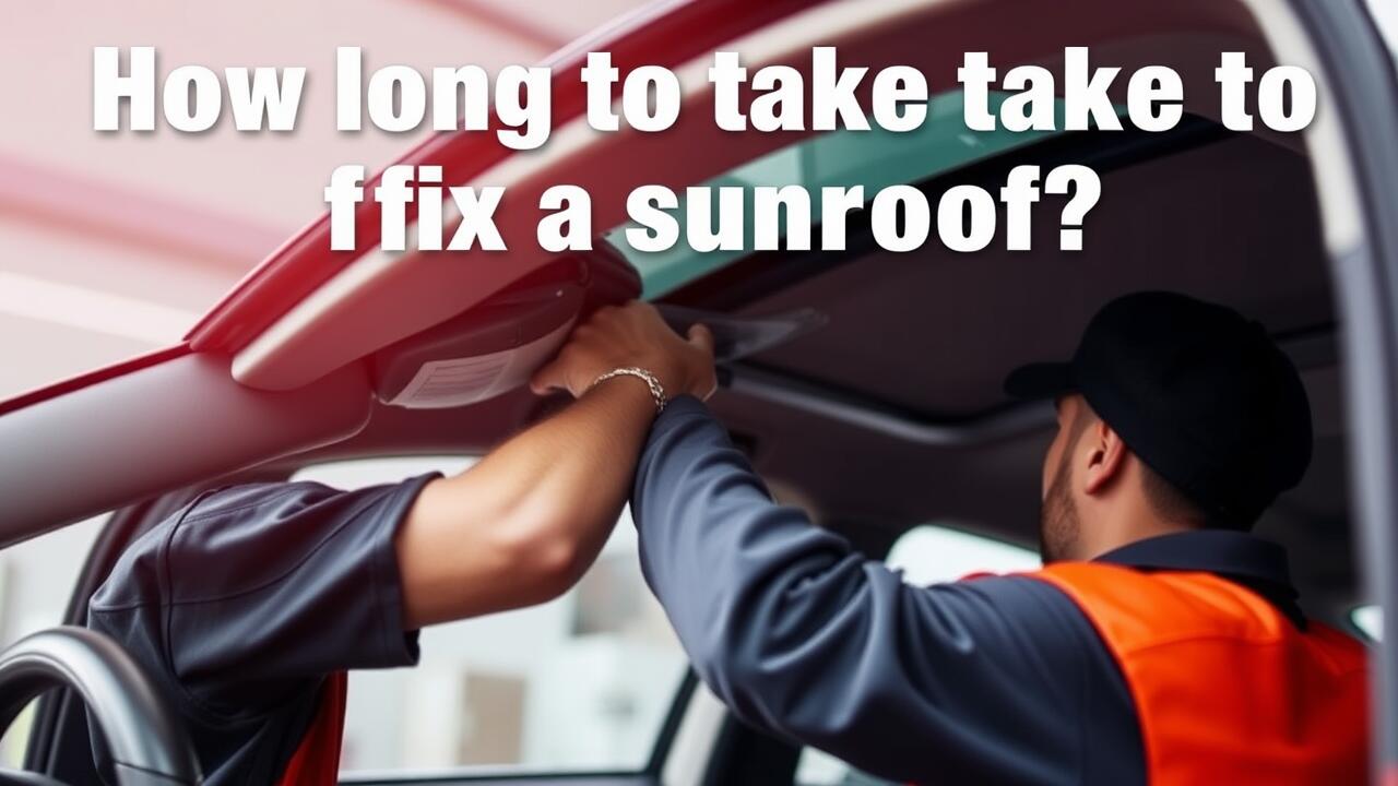 How long does it take to fix a sunroof?