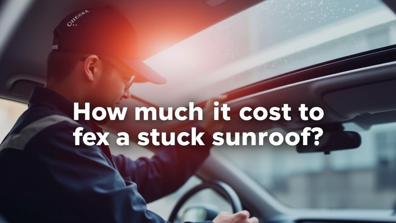 How much does it cost to fix a stuck sunroof?