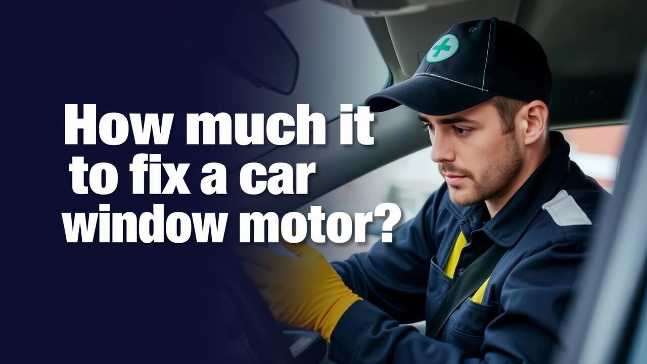How much is it to fix a car window motor?