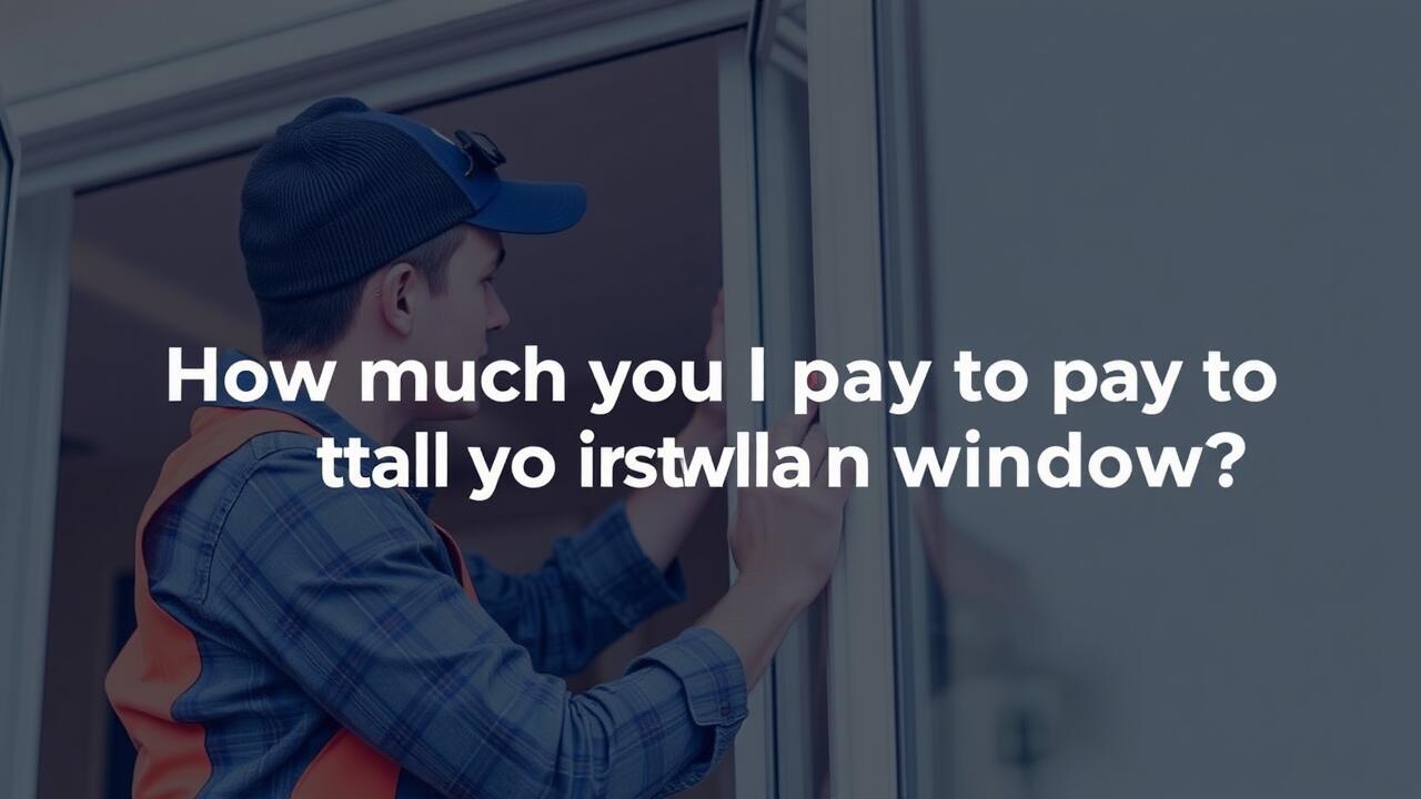 How much should I pay to install a window?