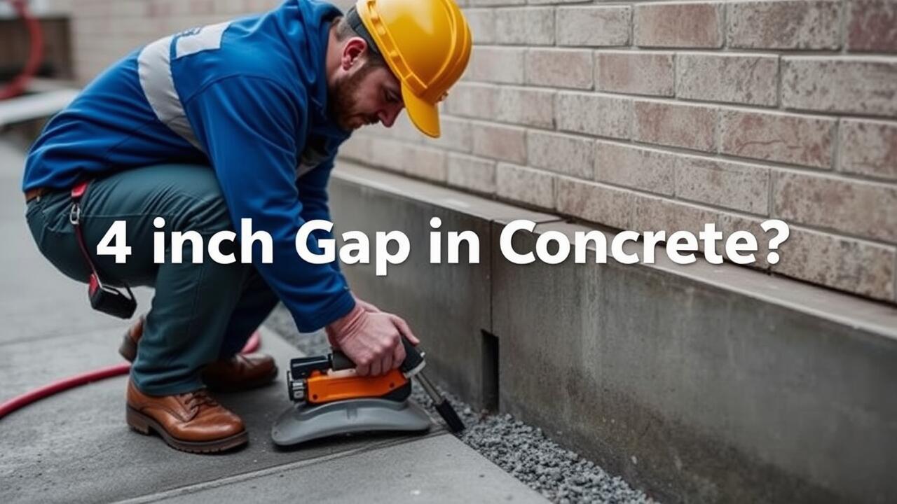 How to fill a 4 inch gap in concrete?