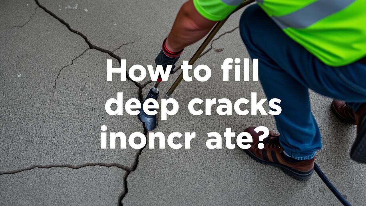 How to fill deep cracks in concrete?