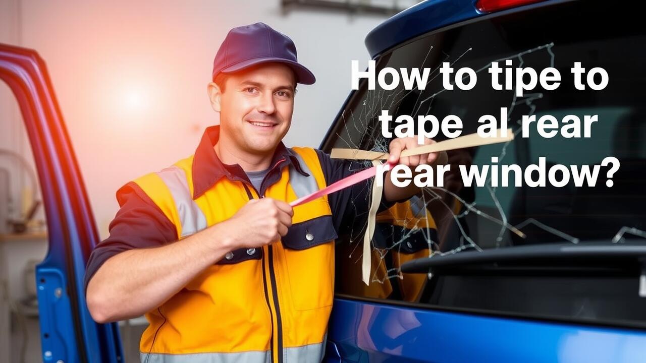 How to tape up a broken rear window?