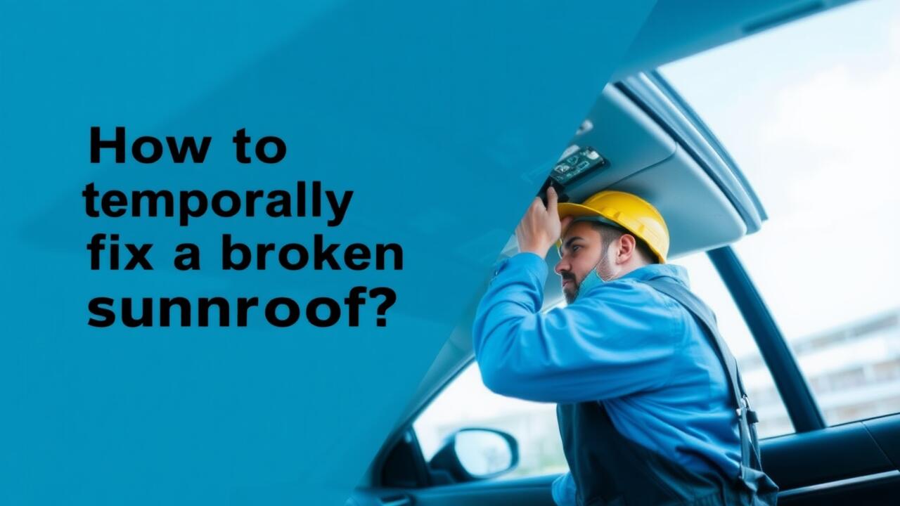 How to temporarily fix a broken sunroof?