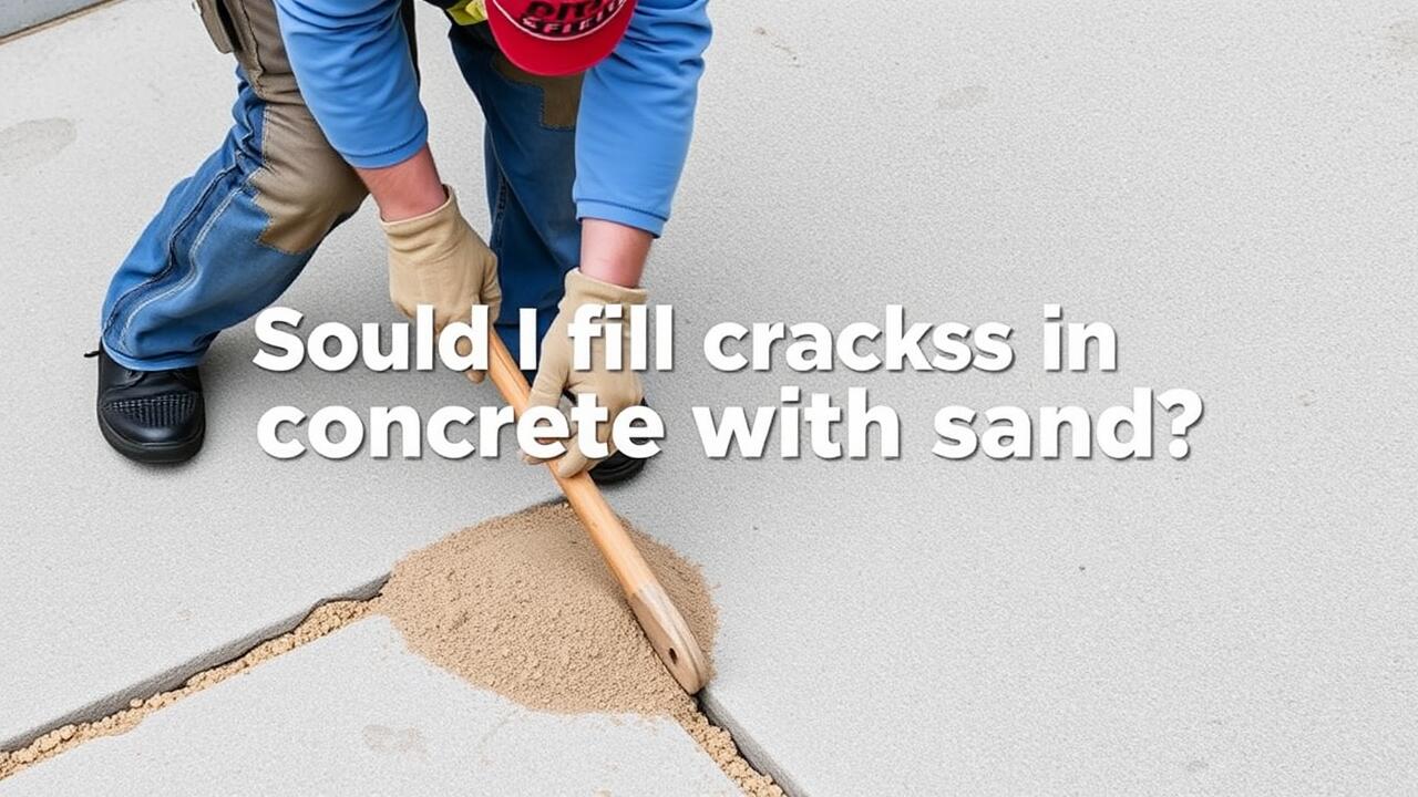 Should I fill cracks in concrete with sand?