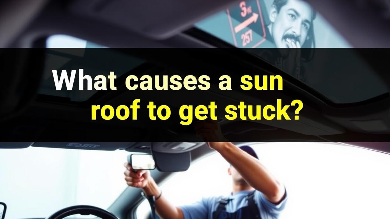What causes a sunroof to get stuck?