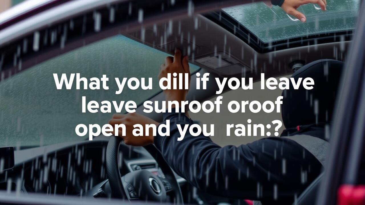 What do you do if you leave your sunroof open and it rains?