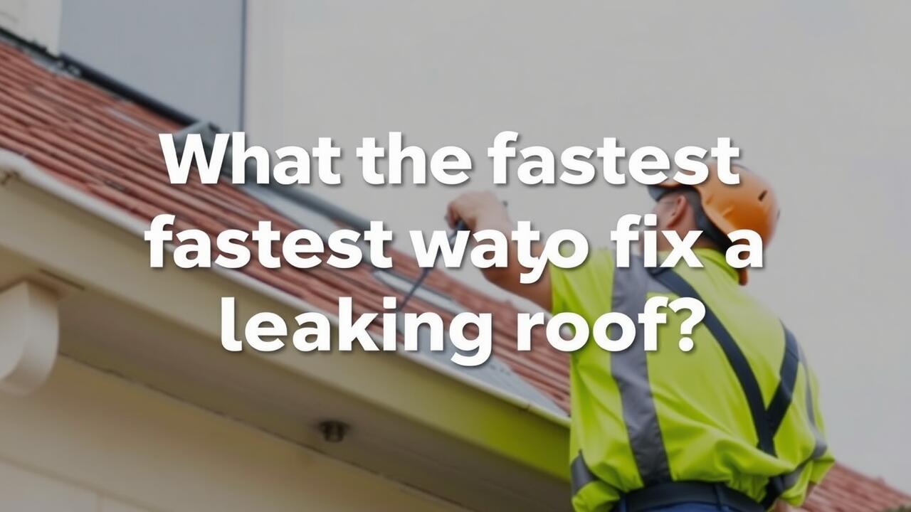 What is the fastest way to fix a leaking roof?