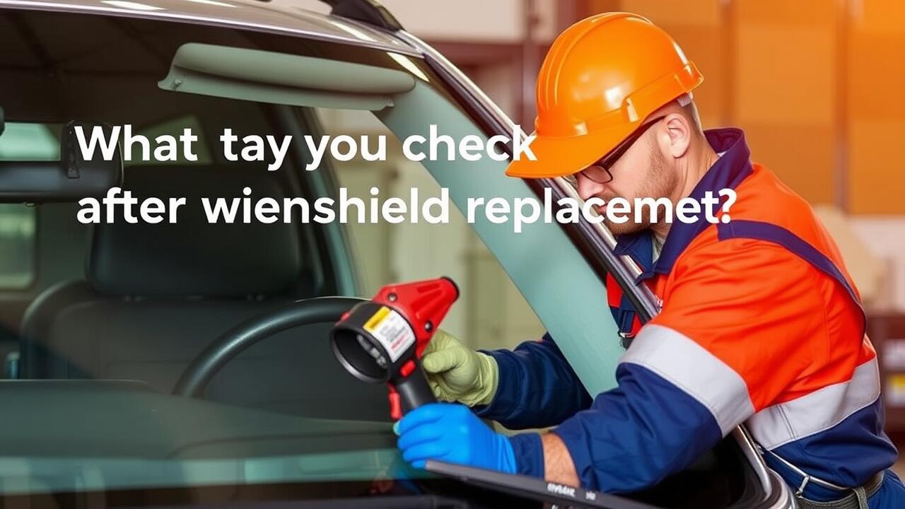 What should you check for after windshield replacement?