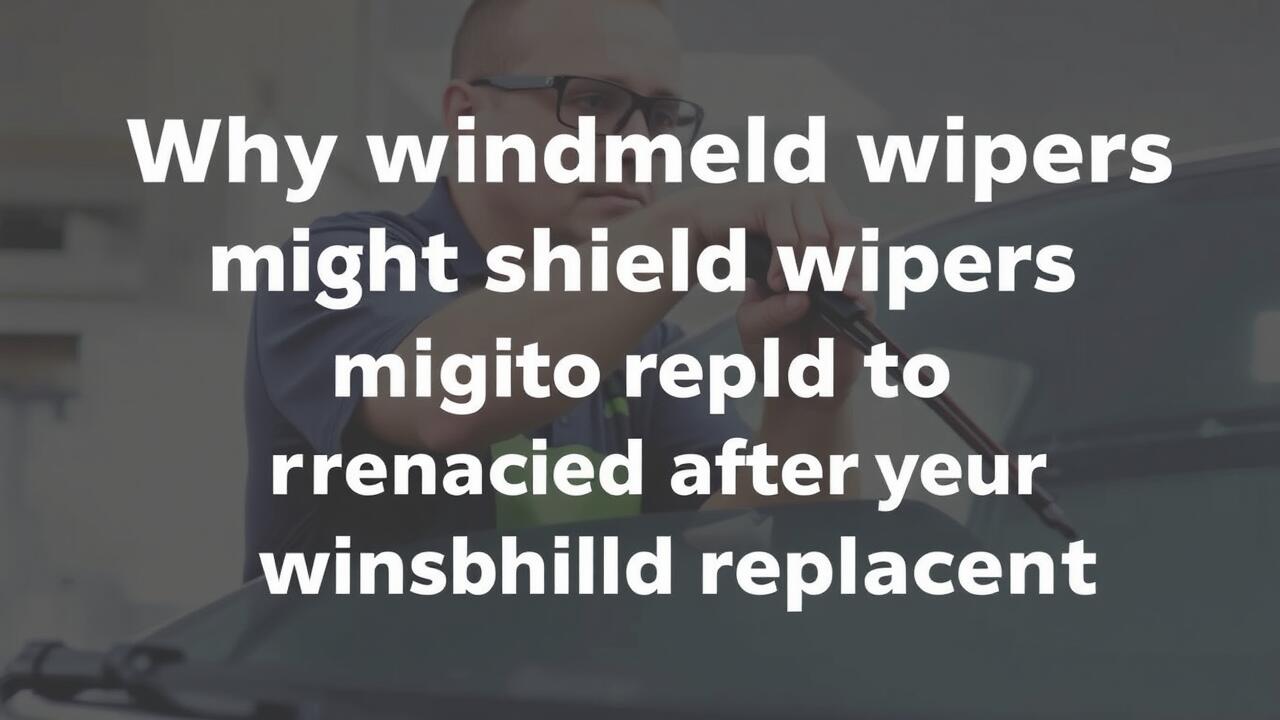Why windshield wipers might need to be replaced after a windshield replacement