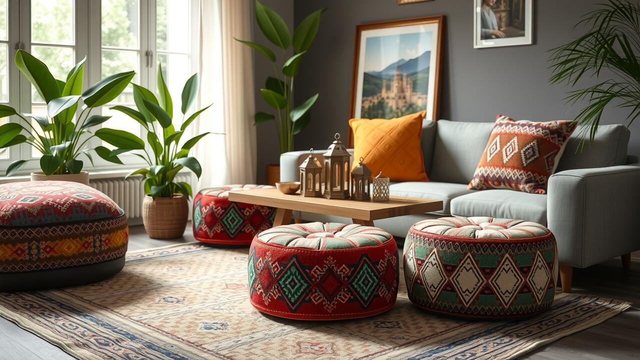 Add Moroccan Vibes to Your Home with Kilim Ottomans