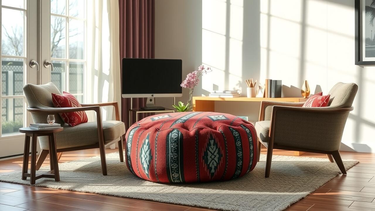 Discover the Best Handmade Kilim Poufs for Modern Interiors