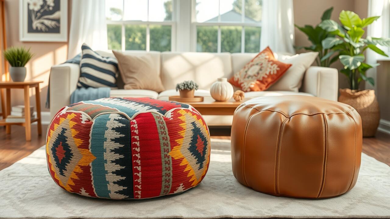 Kilim Poufs vs Leather Poufs – Which One Fits Your Style